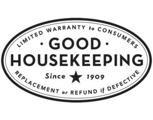 Good Housekeeping logo with text: "Limited Warranty to Consumers. Since 1909. Replacement or Refund if Defective." Trusted quality assurance, near me and nationwide.
